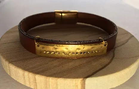 "Jesus" in Morse Code Leather Strap