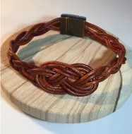 Distressed Brown Celtic Knot Leather Bracelet