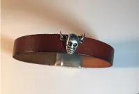 "Golgotha" Brown Leather Strap