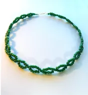 Pearled Jade Color Beaded Choker