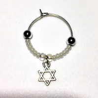 Star of David Wineglass Charm Set