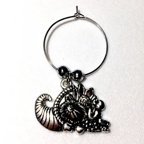 Set of Cornucopia Wineglass Charms